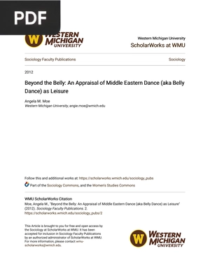 Beyond the Belly: An Appraisal of Middle Eastern Dance (aka Belly Dance) as Leisure