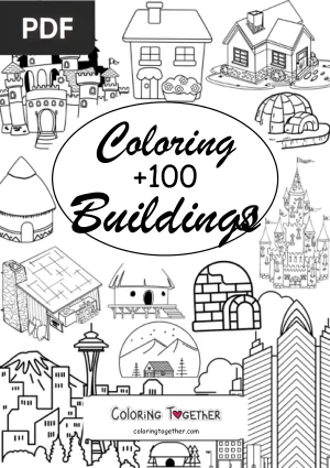 Buildings Coloring Book