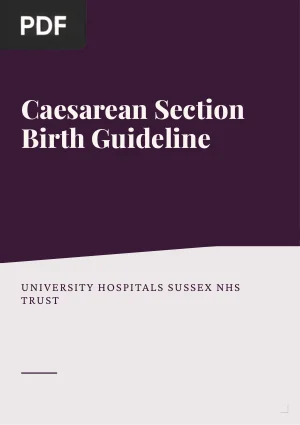 Caesarean Section Birth Guideline