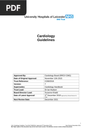 Cardiology Guidelines