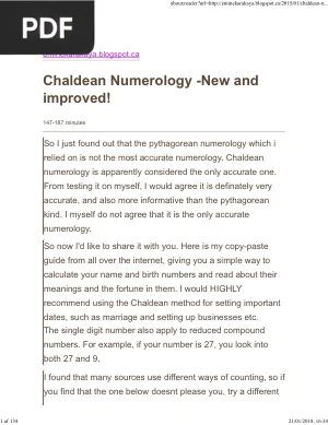 Chaldean Numerology: New and Improved