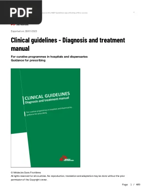 Clinical Guidelines - Diagnosis and Treatment Manual