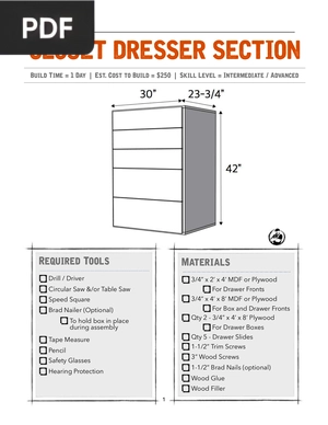 Closet Dresser Section