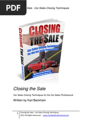 Closing the Sale