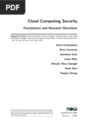 Cloud Computing Security