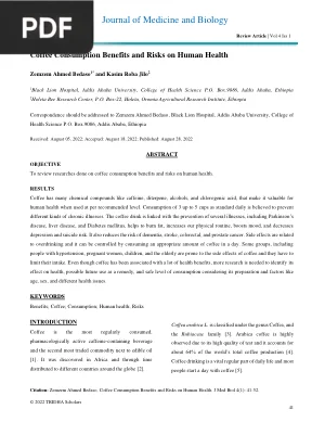 Coffee Consumption Benefits and Risks on Human Health