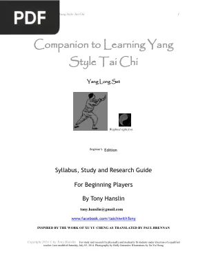 Companion to Learning Yang Style Tai Chi