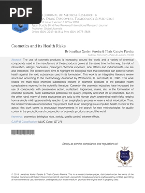 Cosmetics and its Health Risks