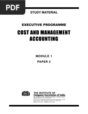 Cost and Management accounting