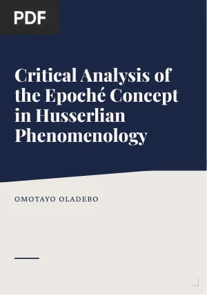 Critical Analysis of the Epoché Concept in Husserlian Phenomenology