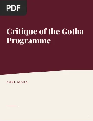 Critique of the Gotha Programme
