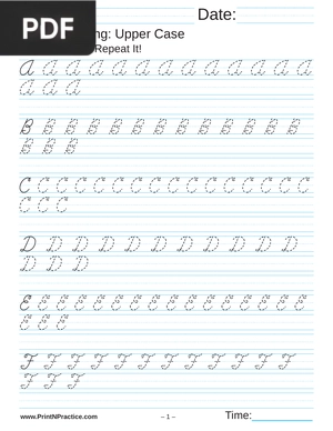 Cursive Writing: Upper Case