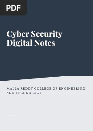 Cyber Security Digital Notes