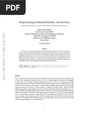 Deep Learning in Neural Networks: An Overview