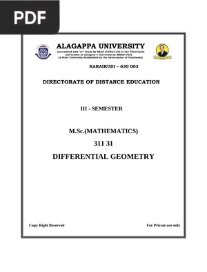 Differential Geometry