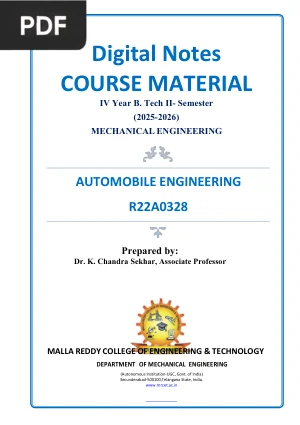 Digital Notes. Automobile Engineering (2025-2026)