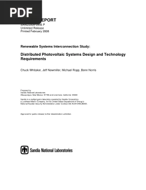 Distributed Photovoltaic Systems Design and Technology Requirements