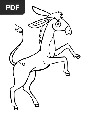 Donkey Coloring Page