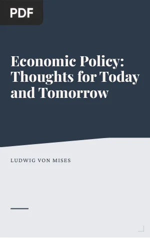 Economic Policy: Thoughts for Today and Tomorrow