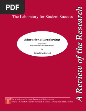 Educational Leadership: A Review of the Research