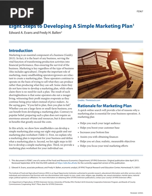 Eight Steps to Developing A Simple Marketing Plan