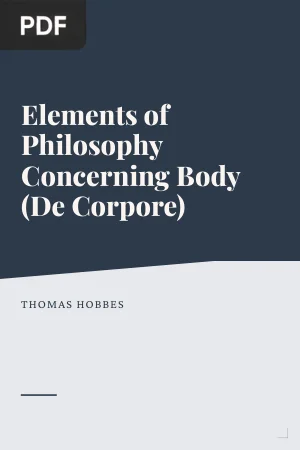 Elements of Philosophy Concerning Body (De Corpore)