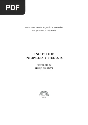 English for Intermediate Students