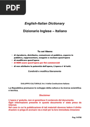 English-Italian Dictionary