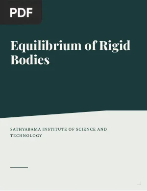 Equilibrium of Rigid Bodies