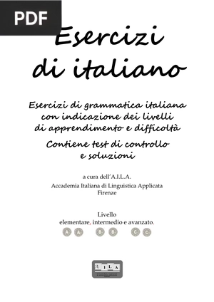 Esercizi di italiano
