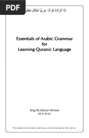 Essentials of Arabic Grammar for Learning Quranic Language