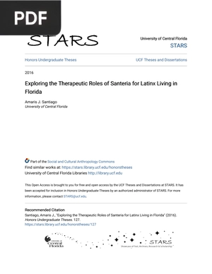 Exploring the Therapeutic Roles of Santeria for Latinx Living in Florida