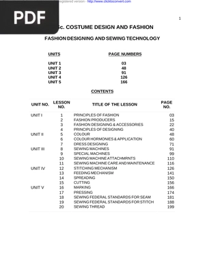 Fashion designing and sewing technology