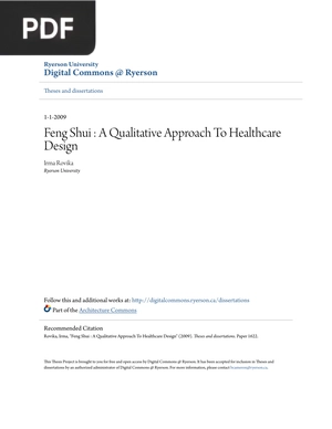 Feng Shui a Qualitative Approach to Healthcare Design