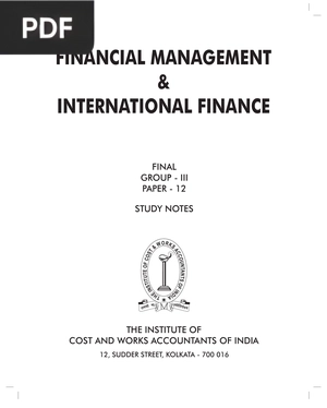 Financial Management & International Finance