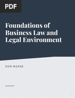 Foundations of Business Law and Legal Environment