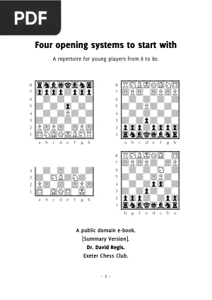 Four Opening Systems to Start With