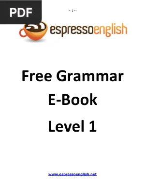 Free Grammar E-Book Level 1