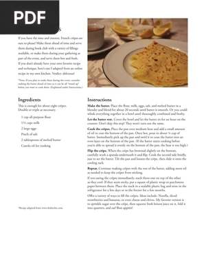 French Crêpes and Classic French Palmiers