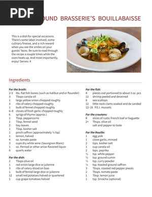 French hound brasserie's bouillabaisse