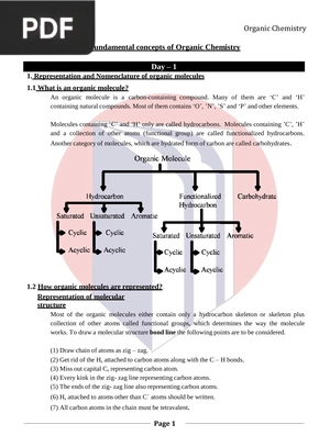 Fundamental Concepts of Organic Chemistry