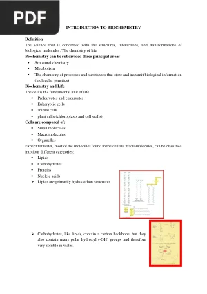 Fundamentals of Biochemistry