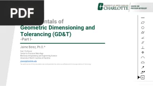 Fundamentals of Geometric Dimensioning and Tolerancing: Part I