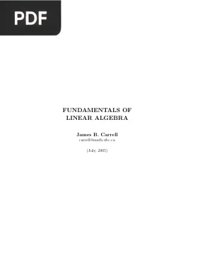 Fundamentals of Linear Algebra