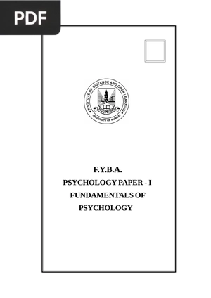 Fundamentals of psychology