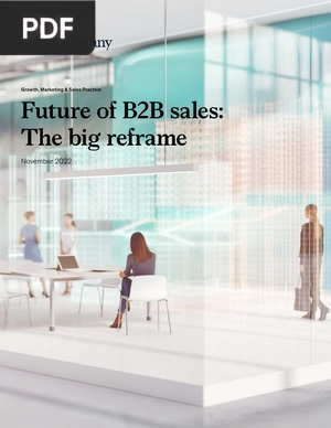 Future of B2B sales: The big reframe