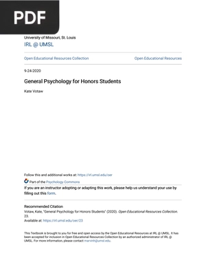General Psychology for Honors Students