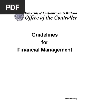 Guidelines for Financial Management