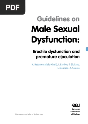 Guidelines on Male Sexual Dysfunction: Erectile Dysfunction and Premature Ejaculation