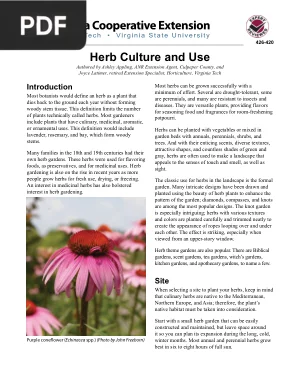 Herb Culture and Use